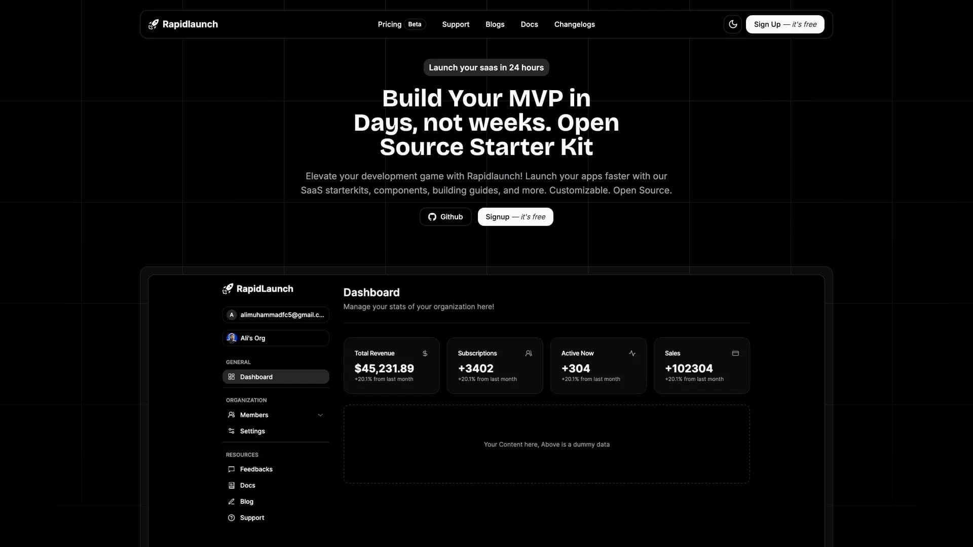 LaunchMVPFast template preview