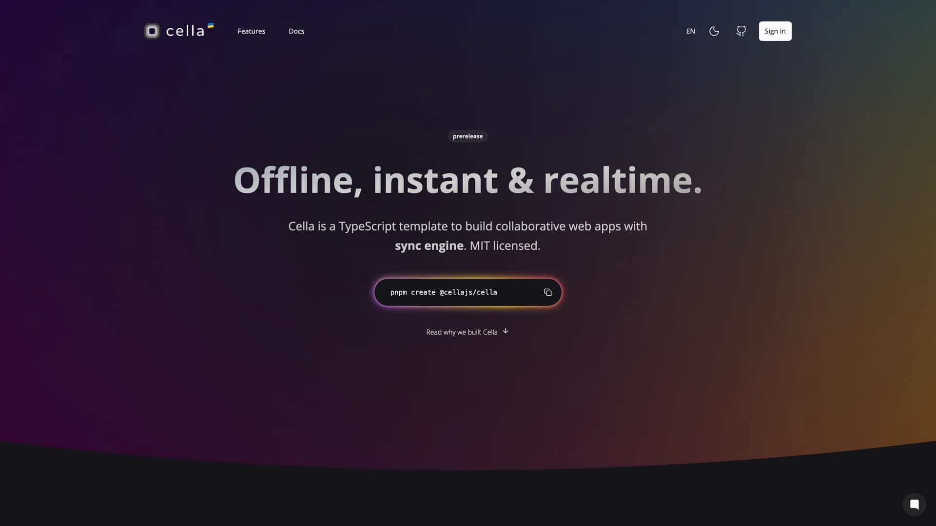 Cella template preview