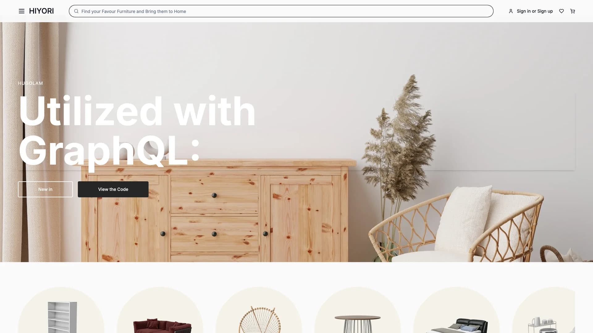 Hiyori Ecommerce Next.js Supabase - shadcn/ui template screenshot showing the main interface