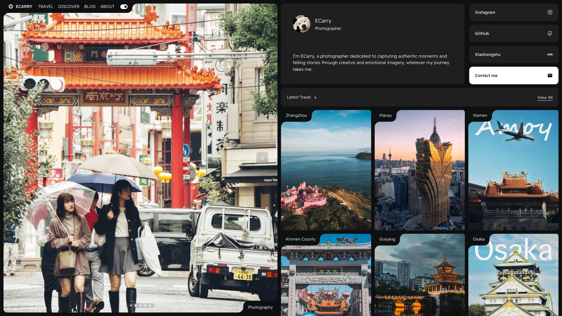 Photography Website template preview