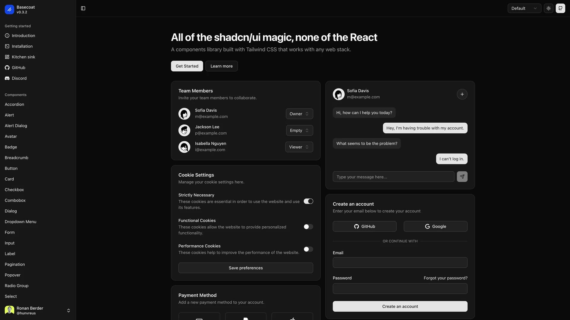 Basecoat template preview