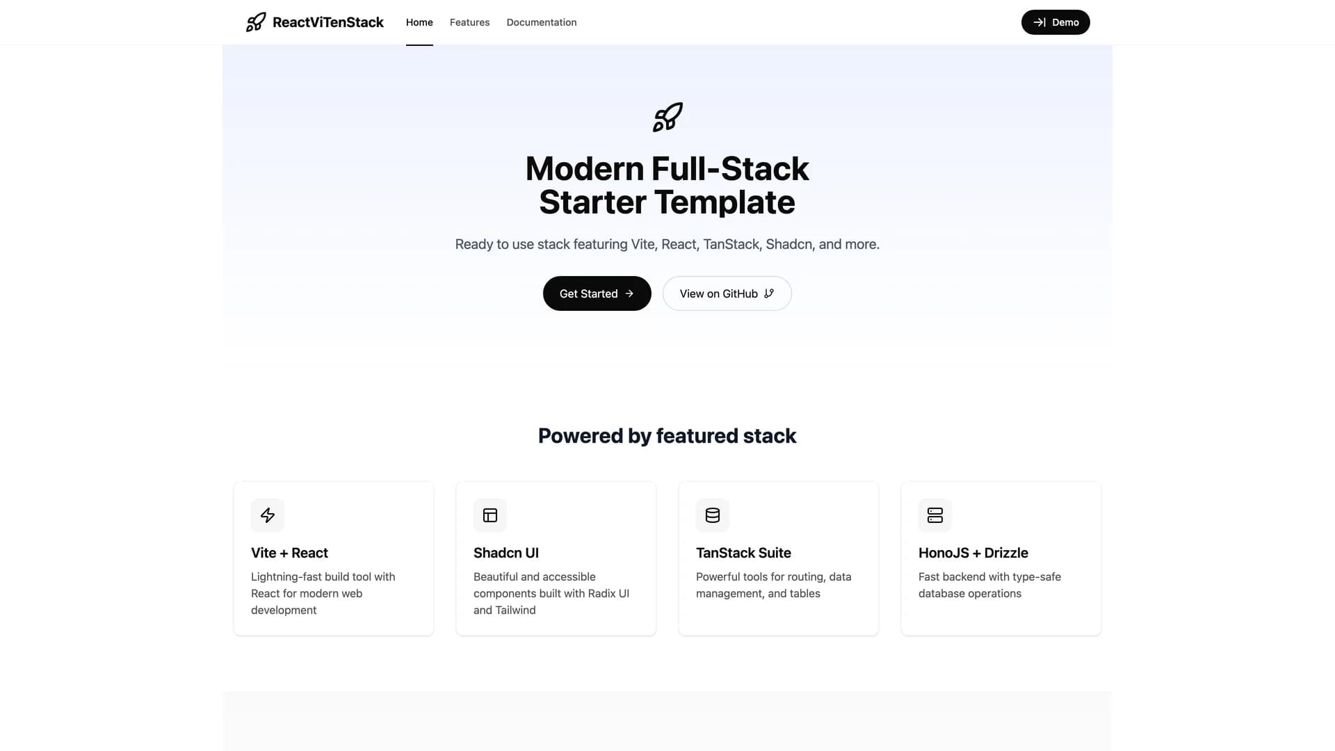 ReactViTenStack — preview