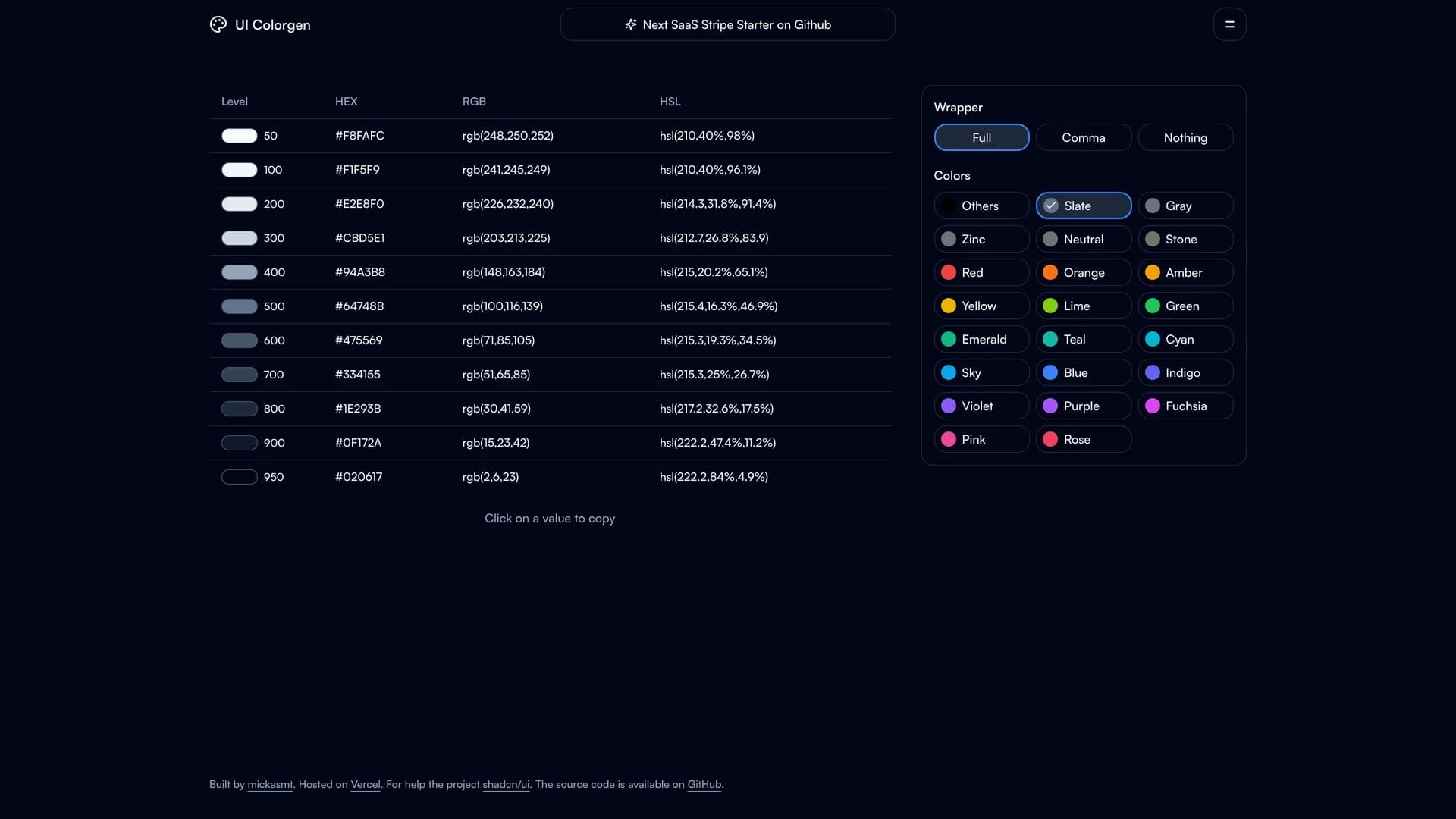 UI Colorgen — preview