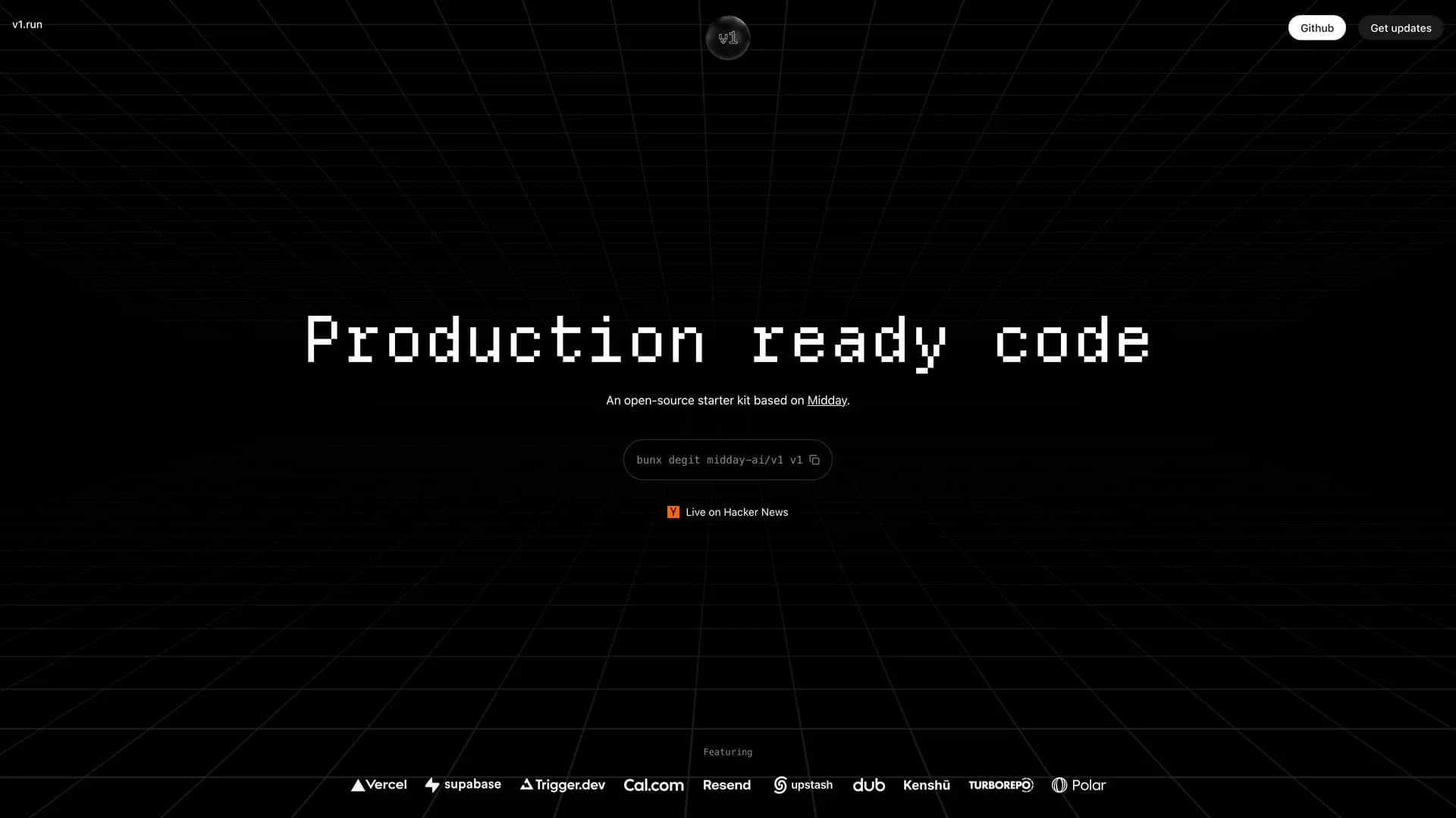 Midday AI V1 template preview