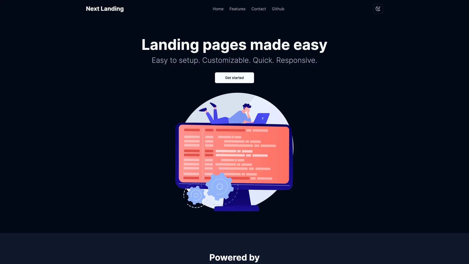 Next Shadcn Landing — preview