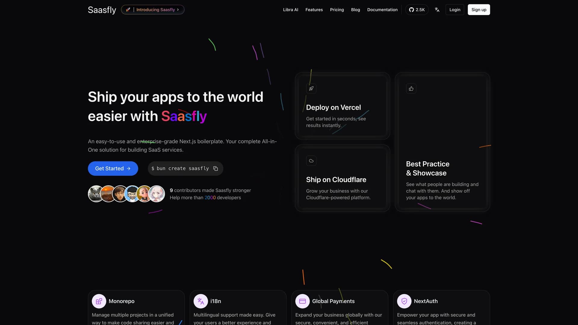 Saasfly template preview