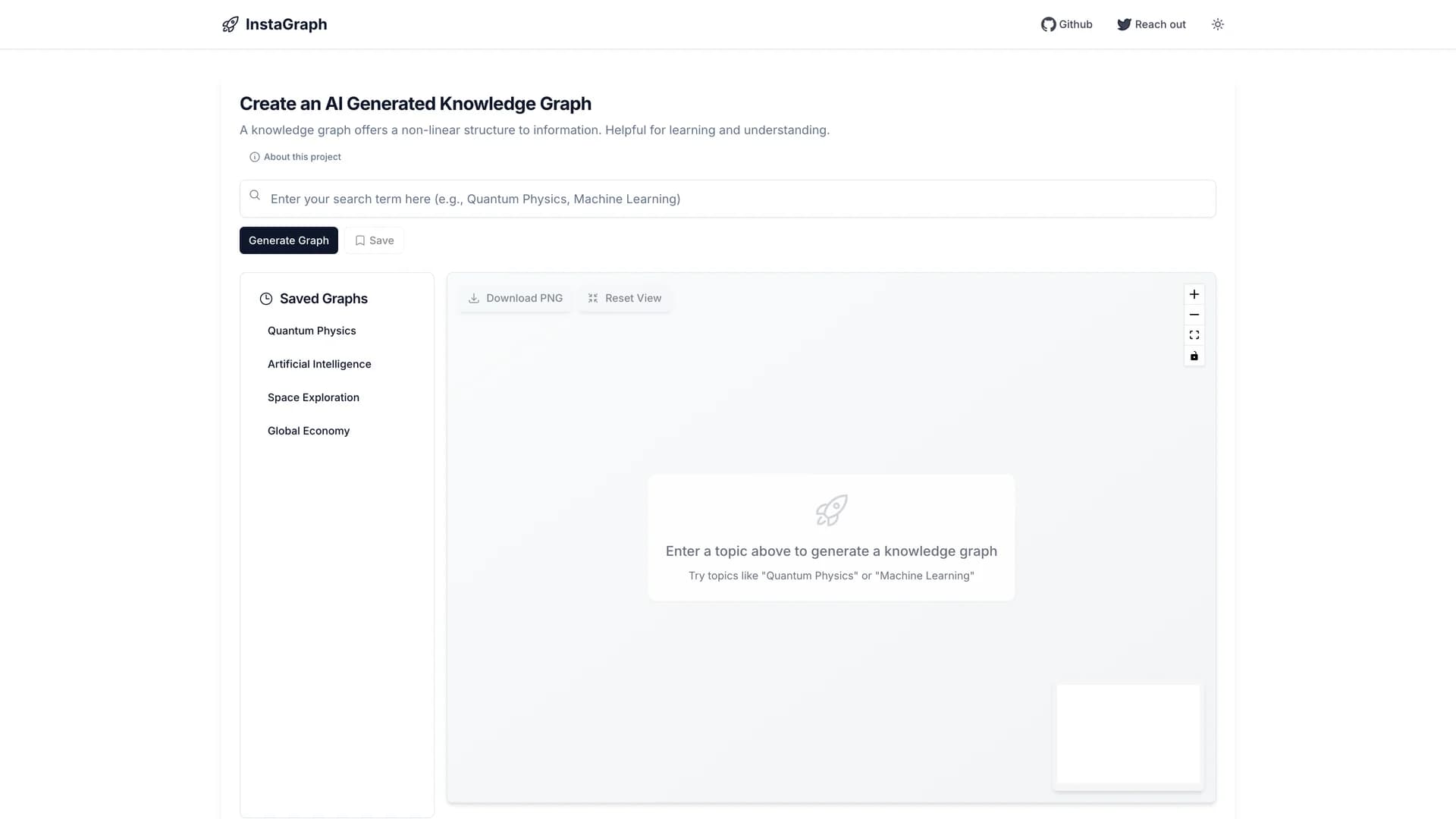 Instagraph Next.js FastAPI template preview