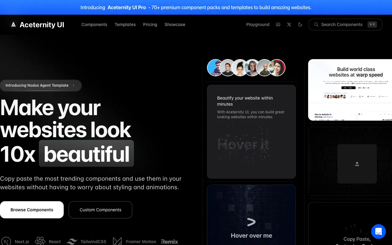 Aceternity UI - Registries for shadcn/ui