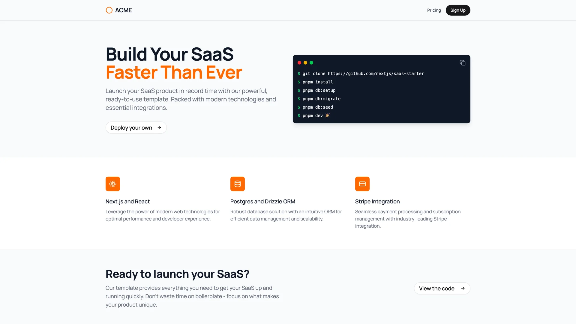Nextjs Saas Starter — preview