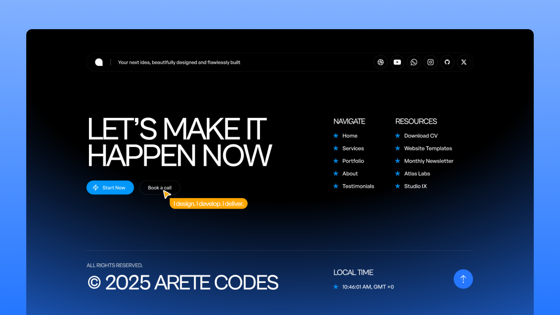 Arete — Freelance Creative Developer preview 6